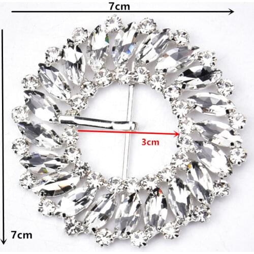 1Pcs Rhinestone Appliques Diy Tie Buckles Clothing Dress Belt High-End Crystal Diamond Decoration Shoe Buttons Hair Accessories
