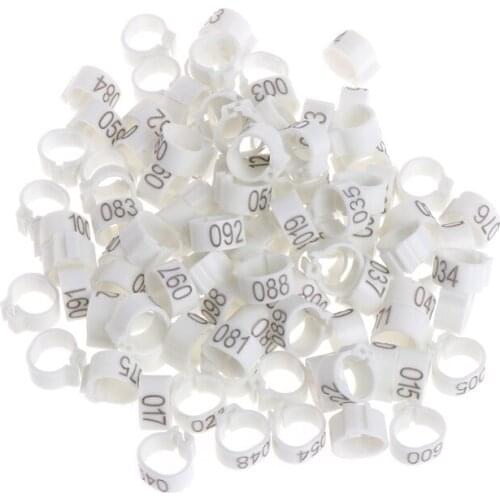 100Pcs 10mm Identify Ring Carrier Pigeon Training Supplies Leg Number Bird Bands