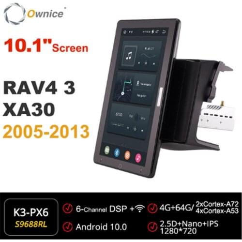 1280*720 Ownice Android 10.0 Car Radio forToyota RAV4 3 XA30 2005 2013 Multimedia Video Audio Auto 10.1 Inch Rotatable