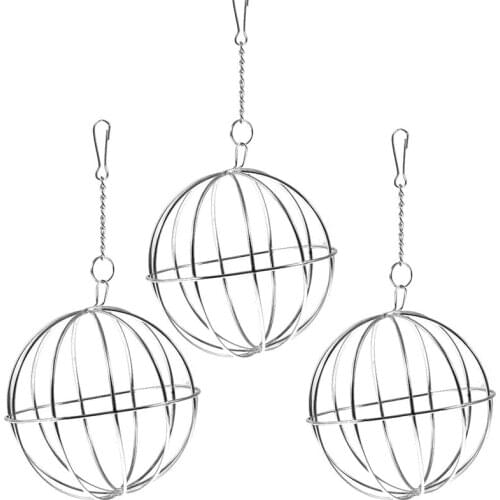 3PCS Sphere Guinea Pig Hamster Rat Rabbit Feed Dispenser Hanging Ball Toy Rabbit Hay Feeder for Pets