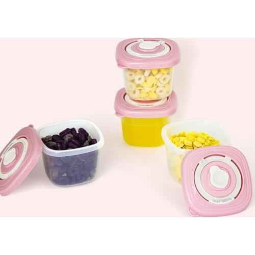 6 Pcs/Set Baby Food Organizer Storage Plastic Containers Freezing Cubes Tray Pots Freezer