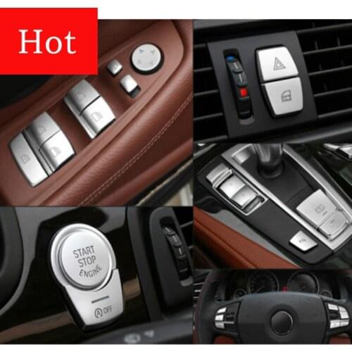 Car Accessories For BMW 5 series X1 X2 X3 X4 7 Series Interior Stickers ABS Gear Position Panel Button Cover Trim