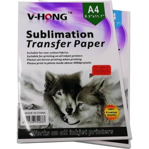 A4 Sublimation transfer paper Digital image Polyester printing Non cotton T-shirt Porcelain cup Pillow phone case printing paper