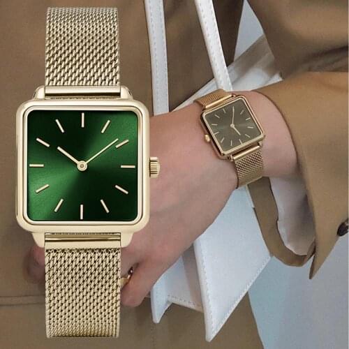 Top Brand Square Watch For Women Gold Luxury Women Bracelet Watches Dress Fashion Ladies Quartz Watch Female Clock Montre Femme