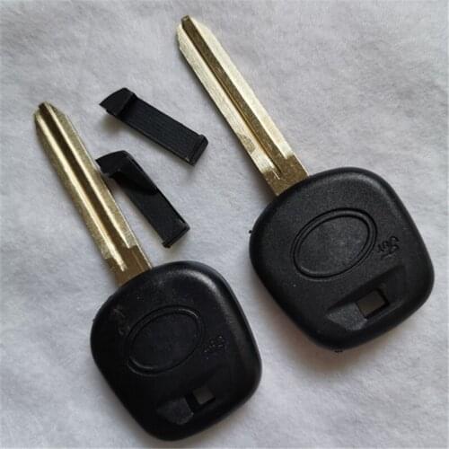 DAKATU With Logo Blank Transponder Key Shell For Toyota Rav4 Prado Camry Yaris Corolla Replacement key shell toy43 blade