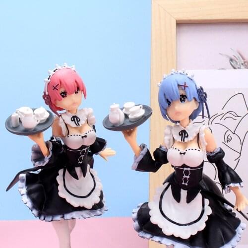 New Anime figure 17.5cm Life in a different world from zero PVC Model Maid Subaru Natsuki Emilia Rem Ram Action Figure Toys Doll