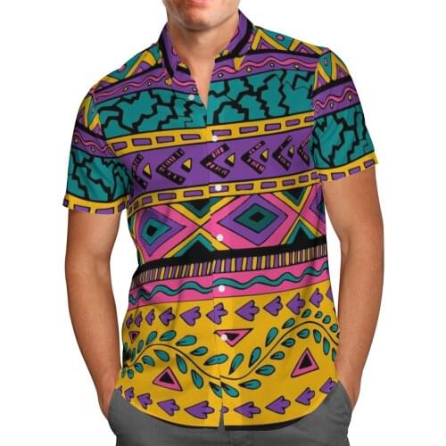 Color Pattern 3D Beach Hawaiian 2021 Summer Mens Shirt Short Sleeve Shirt Streetwear Oversized 5XL Camisa Social Chemise Homme