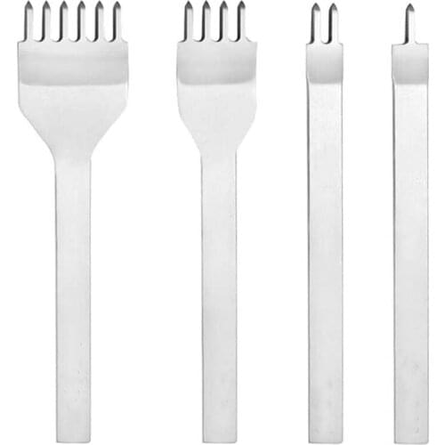 Leather Craft Tool 1/2/4/6 Prong Lacing Stitching Punch Hole (4Mm)