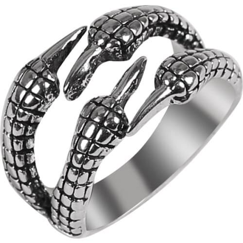 Fashion Men And Women Domineering Dragon Claw Ring Opening Adjustable Zinc Tune Alloy Mens Self-Defense Ring Jewelry Gift