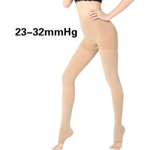 Women Four Seasons Grade Pressure 23-32mmHg Elastic Pantyhose Venous Compression Varicose Tights sexy straight legs