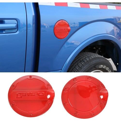 Red ABS Exterior Fuel Tank Filler Door Cover Decorative Gas Cap Trim for Ford F150 2015-2021 Car Accessories