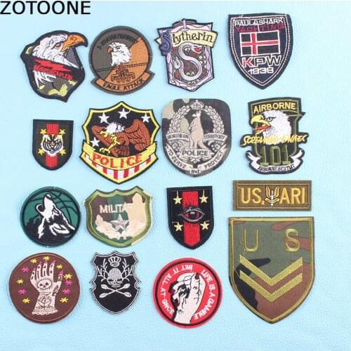 ZOTOONE Military Patches Embroidered Patch for Clothing Iron on Sew Applique Fabric Clothes Shoes Bags DIY Decoration Patches C