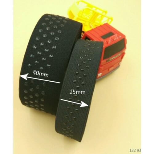 NEW 5M 40mm 25mm Black Point Silicone Elastic Gripper For Sewing Diy Corset Knee Wrist Protectors Yoga Accessories