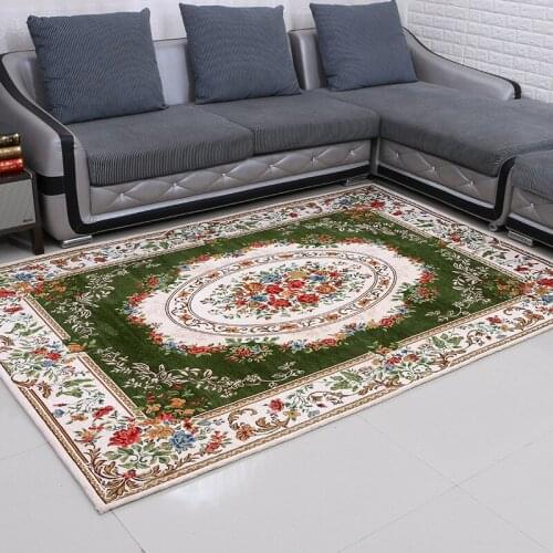 Pastoral Carpets For Living Room Home Flower Bedroom Rugs Countryside Jacquard Carpet For Coffee Table Floor Mat Europe Carpet