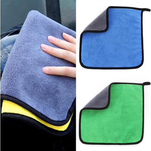 30*30/60cm Car Wash Microfiber Towel Thick Car Cleaning Drying Cloth Double Side Hemming Car Care Cloth Detailing Car Wash Towel