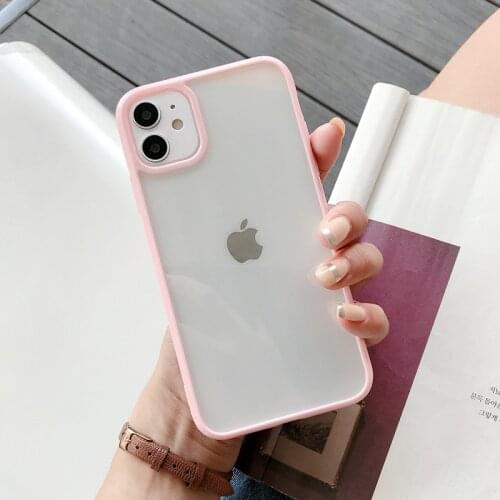 Candy Color Border HD Transparent Phone Case for Apple Iphone 11 Max Pro Plus Se 2 7Plus Xr Xs X 9 8 7 6s 6 TUP Soft Funda Cover