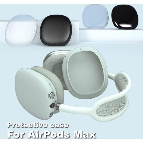 Silicone Protective Cover For Airpods Max Solid Color Headphone Protective Sleeve Earphone Case 360° Full Cover EarPads Earmuff
