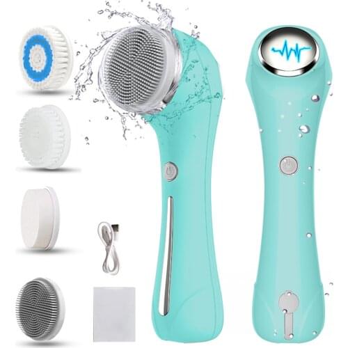 USB Electric Cleansing Instrument Facial Exfoliation Iontophoresis Instrument Silicone Vibration Massage Beauty Instrument
