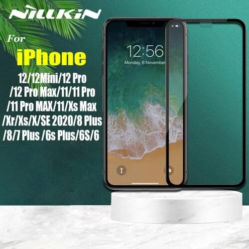 Nillkin 9H 3D Full Coverage Tempered Glass for iPhone 12 Pro Max 12 Mini 11 XR XS Max X 8 7 6S 6 SE 2020 Glass Screen Protector