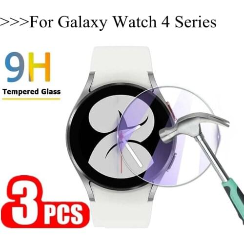 3PCS Tempered Glass For Samsung Galaxy Watch 4 44mm 40mm Watch 4 Classic 42mm 46mm 9H HD Clear Protective Glass Screen Protector