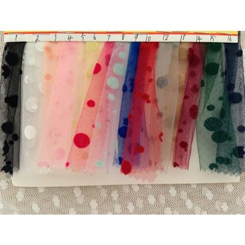 5 yards Flocked Mesh Fabric Tulle Skirt Mesh Fabric For Woman Blouse And Dress
