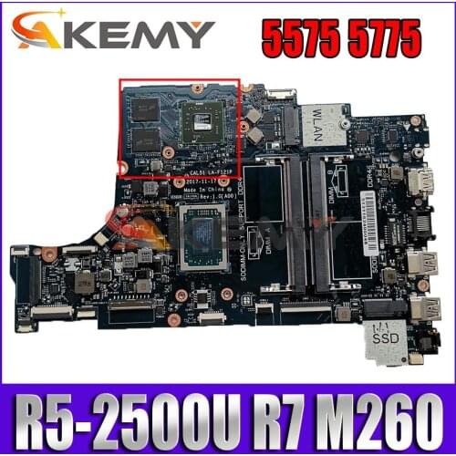 Akemy Ryzen5 2500 FOR DELL INSPIRON 5575 Laptop Motherboard CAL51 LA-F121P R7 M260(4GB) CN-0THTD8 THTD8 Mainboard100%Tes