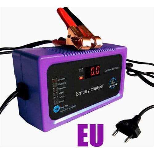 12V 24V 200AH Automatic Car Battery Charger Intelligent Repair Type Power Charging EU adapter