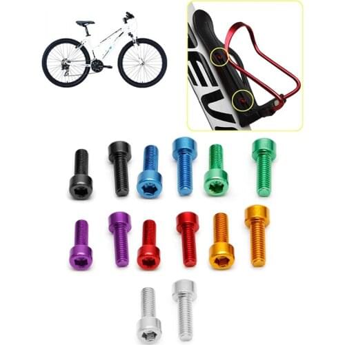 1 Pair Bike Water Bottle Cage Bolts M5 Aluminium Alloy Hex Socket Tapping Screws