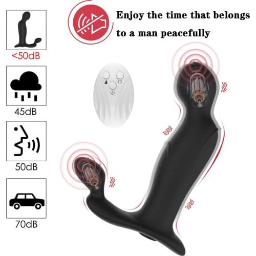 Man Butt Plug 10 mode Anal Vibrator Stimulator Male Prostate Massage Vibrator for Delay Ejaculation male Masturbator Erotic Toys