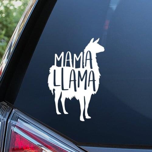 Black/Sliver Mama Llama Sticker Cute Cartoon Decal Vinyl For Cars Window Decal Car Body Stickers Waterproof S201