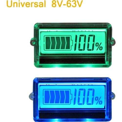 Universal Battery Monitor DC 12v 24v 36v 48v lead acid Lithium lifepo4 li-ion battery indicator Capacity Digital Tester meter