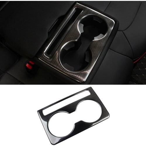 Stainless Steel Car Rear Seat Water Cup Holder Coffee Bottle Placement Covers Trim For Mazda CX-5 CX5 2017 2018 2019 Accessories