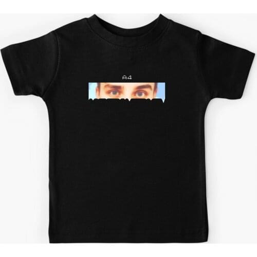 Kids Merch A4 Eyes Print T-shirt Boys Spring Summer Short Sleeve 100% Cotton Casual T Shirts Children Unisex Fashion Tops