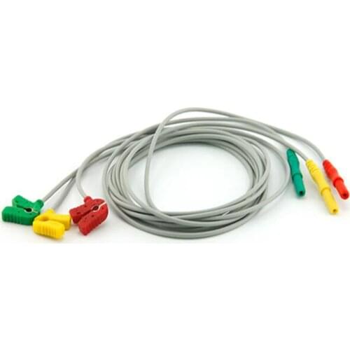 Children/baby use AAAMI holter recorder ECG leadwire,3 leads,Snap,AHA D1.5 to Clip 4.0 Holter Cables for Holter Machine