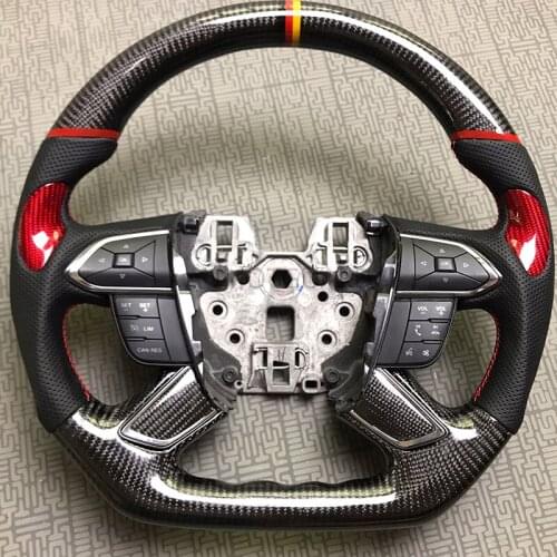 For Ford Taurus 2015-2019 2016 2017 New Cuatomized Carbon Fiber Sports Steering Wheel Alcantara Leather compatible