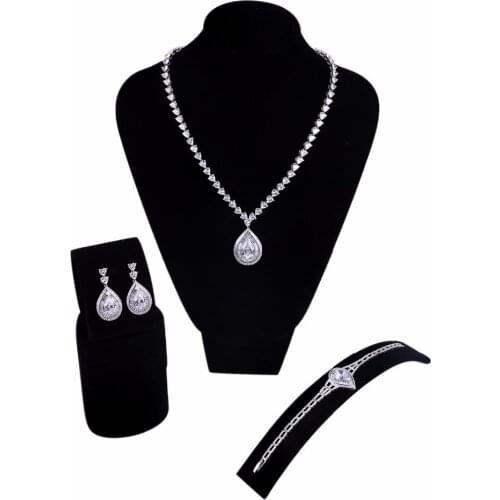 Fashion Dressing wedding jewelry sets Setting with AAA Cubic Zirconia Cadmium Free Bridal Jewelry Sets