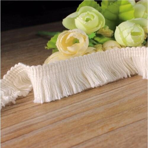 10 yards 2 cm Cotton Cream Lace Trim Ribbon for Costumes Home Textiles Apparel Sewing Accessories DIY Crafts