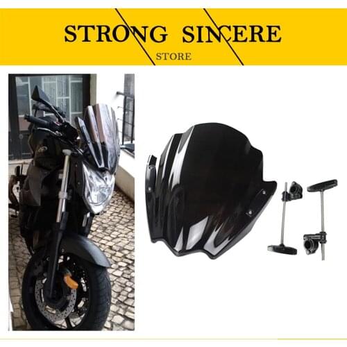 7/8" & 1" For Harley Motorcycle MT 03 07 09 10 Windshield Windscreen Windscherm Street Bike for Yamaha Handlebar Mount Universal