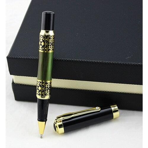 Fashion High Quality Metal 0.5mm Roller Ball Pens Ballpoint Pen School & Office Supplies for Student Writing Stationery Gift