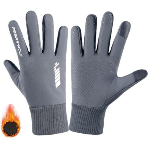 Motorcycle Gloves Winter Fleece Keep Warm Water-Repellent Moto Motocross Motorbike Full Finger Gloves Touch Screen Riding Gloves