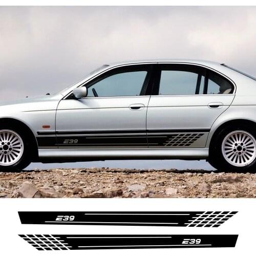 2PCS Sticker Auto Door Side Reflective Vinyl Film Decal Automobile DIY Decoration Car For BMW E39 Styling Car Tuning Accessories