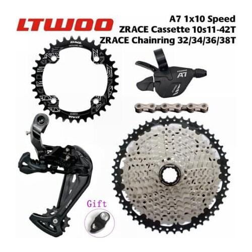 LTWOO A7 10 Speed Shifter + Rear Derailleurs + 42/46/50T ZRACE Cassette / Chainring + SUMC X10 Chain Groupset, PCR BEYOND M6000