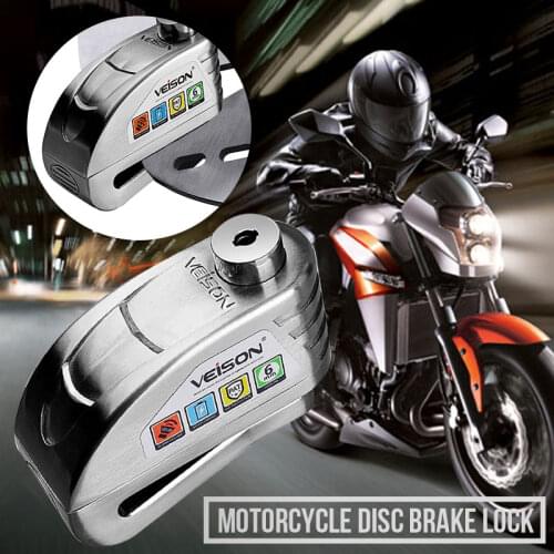 Anti-Theft Motorcycle Wheel Alarm Brake Disc Lock Portable Three Keys Rotor Lock Universal Bike Brake Rotor Lock Loud