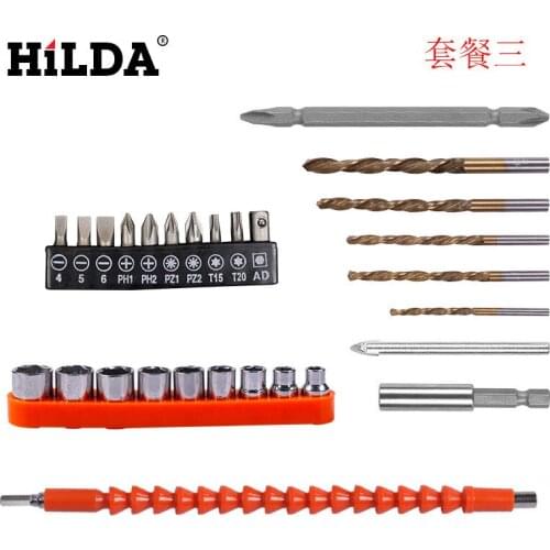 Hilda factory direct sales soft shaft socket set screwdriver bit set