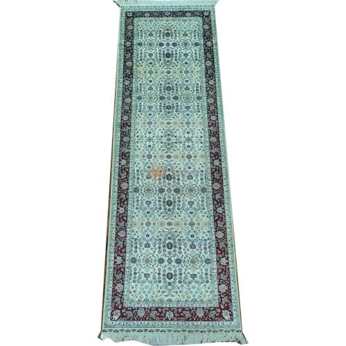 Seeykeep™ 2.5x8ft Rectangle Pure Silk Handknotted Elegant Floral Design Rug-SK3036147
