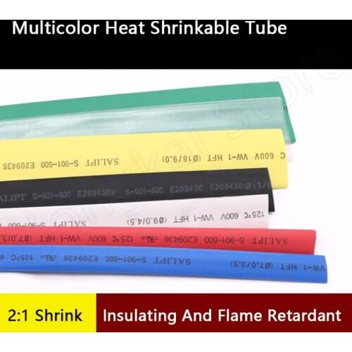 5 Meters Multicolor Heat Shrinkable Tube Φ16mm-Φ30mm Polyethylene Wire Cable Insulated Sleeving Tubing 2:1 Shrink