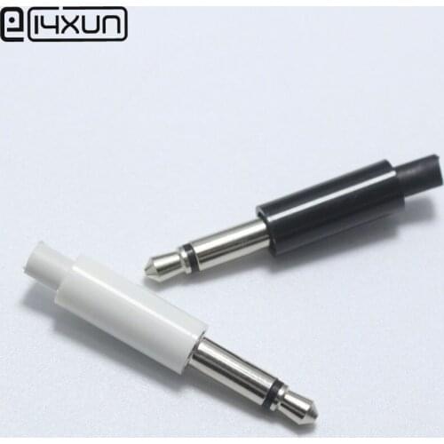10pcs 3.5mm 2pole Mono Plug Nickel-Plated White Black DIY Repair Headphone Male Plugs Audio Connector for Phone MP3 MP4