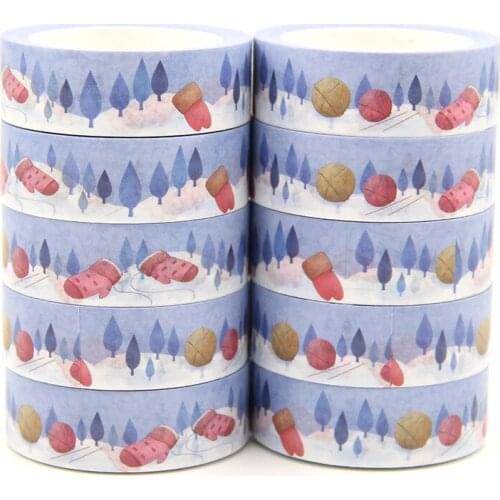 10PCS/lot 15MM*10M Solar Term Winter Snows Gloves washi tape Masking Tapes Decorative Stickers DIY Stationery School Supply