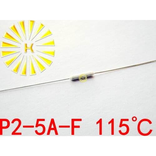 100% Original P2-5A-F 115 degree Thermal-Links 5A 250V Resistance Temperature Fuse x 100PCS FREE SHIPPING