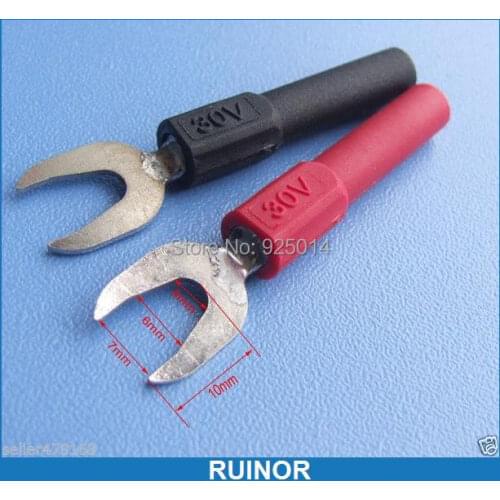 10x Y-Type Tuning fork Spade for Speaker Power supply Amplifiers 4mm Banana plug